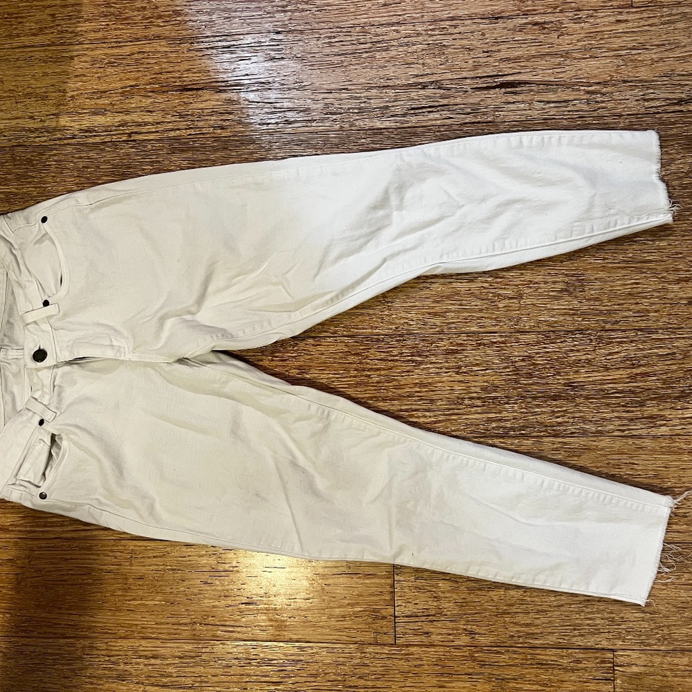 White Low-Rise Skinny Jeans